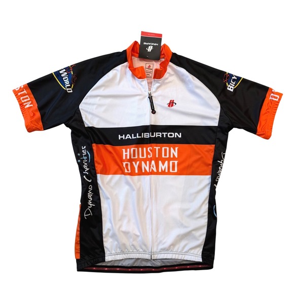 NWT Hincapie Houston Dynamo Cycling Jersey 3XL Halliburton MLS Bike Shirt Orange